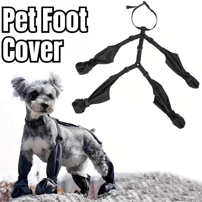 Waterproof Dog Shoes Adjustable Dog Boots Pet Breathbale Shoes Outdoor Walking Soft French Bulldog Pet Paws Anti-dirt Protector