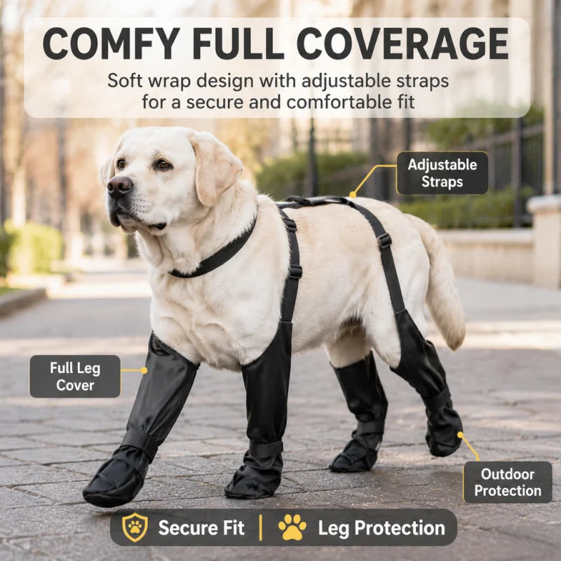 Waterproof Dog Shoes Adjustable Dog Boots Pet Breathbale Shoes Outdoor Walking Soft French Bulldog Pet Paws Anti-dirt Protector